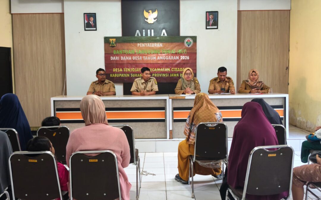 PENYALURAN BLT DESA TAHUN ANGGARAN 2026 PERIODE APRIL, MEI DAN JUNI DI DESA TENJOJAYA BERJALAN TERTIB DAN LANCAR